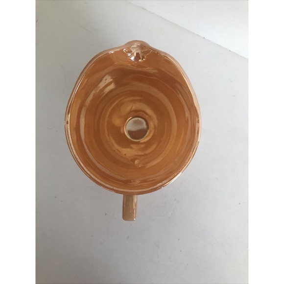 Creamer Fire King Vintage Peach Luster Ware Laurel Leaf‎ Design Iridescent - Picture 5 of 11